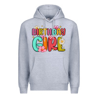 Heather Grey birthday girl Premium Hoodie - MaliasSmallBusiness