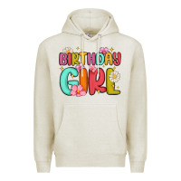 Oatmeal Heather birthday girl Premium Hoodie - MaliasSmallBusiness