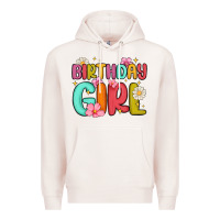 Pale Pink birthday girl Premium Hoodie - MaliasSmallBusiness