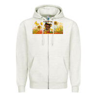 Oatmeal Heather juneteenth little miss libbey glass Zipper Hoodie - HRA Design Shop