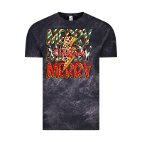 Cloud Black merry christmas lightning bolt Vintage Tee - Zillion Design Studio