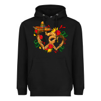 Black Churros with love and sombrero Heavyweight Hoodie - AdoDesignShop
