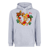 Heather Grey Churros with love and sombrero Heavyweight Hoodie - AdoDesignShop