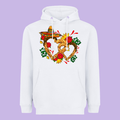 Churros With Love And Sombrero Heavyweight Hoodie Designed By Adodesignshop
