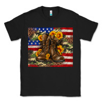 Black Army USA lag leopard camouflage sunflower 20oz Classic Tee - Neo Western