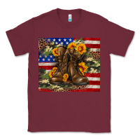 Burgundy Army USA lag leopard camouflage sunflower 20oz Classic Tee - Neo Western