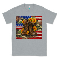 Heather Grey Army USA lag leopard camouflage sunflower 20oz Classic Tee - Neo Western
