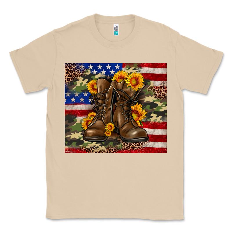 Army Usa Lag Leopard Camouflage Sunflower 20oz Classic Tee by Neo Western | Teevron