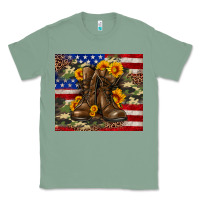 Sage Army USA lag leopard camouflage sunflower 20oz Classic Tee - Neo Western