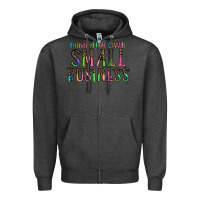 Charcoal Heather minding my own small bussiness Zipper Hoodie - CowhideDigitalArt