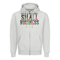 Dove Grey minding my own small bussiness Zipper Hoodie - CowhideDigitalArt