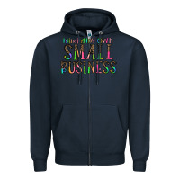 Navy minding my own small bussiness Zipper Hoodie - CowhideDigitalArt