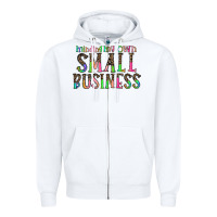White minding my own small bussiness Zipper Hoodie - CowhideDigitalArt
