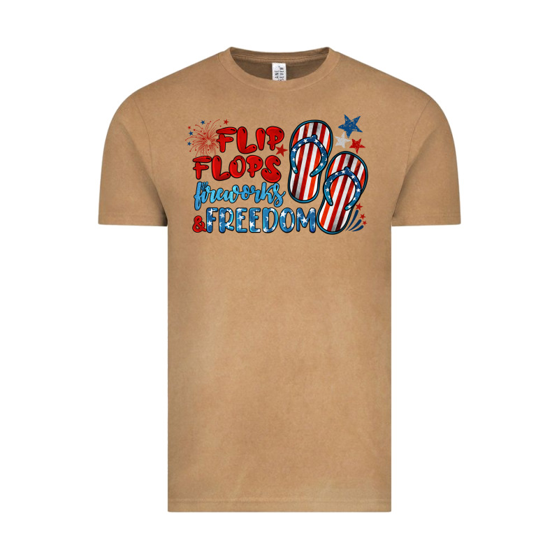 Flip Flops Fireworks & Freedom Vintage Tee by BarkalooDesign | Teevron