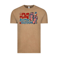 Vintage Coffee flip flops fireworks & freedom Vintage Tee - BarkalooDesign