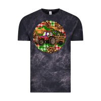 Cloud Black Christmas Farm Red Tractor Vintage Tee - RanaPortraitStore