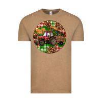 Christmas Farm Red Tractor Vintage Tee | Teevron