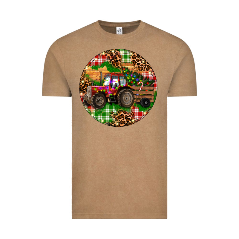 Christmas Farm Red Tractor Vintage Tee by RanaPortraitStore | Teevron