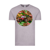 Vintage Zinc Christmas Farm Red Tractor Vintage Tee - RanaPortraitStore