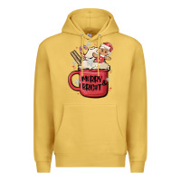 Antique Gold merry and bright Premium Hoodie - MaliasSmallBusiness