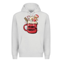 Dove Grey merry and bright Premium Hoodie - MaliasSmallBusiness