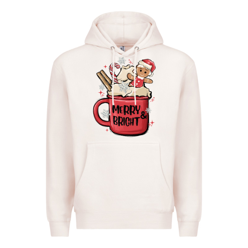Merry And Bright Premium Hoodie by MaliasSmallBusiness | Teevron
