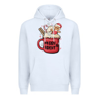 White merry and bright Premium Hoodie - MaliasSmallBusiness