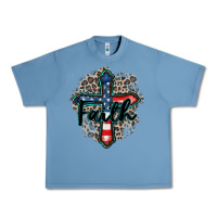 Pebble Blue faith usa Urban Heavy Tee - Zillion Design Studio