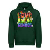 Forest Green Love Has No Gender Pride Lgbtq Urban Hoodie - BundleAndBundleShop