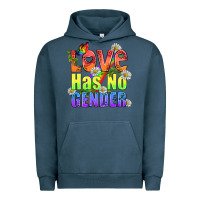 Pigment Midnight Navy Love Has No Gender Pride Lgbtq Urban Hoodie - BundleAndBundleShop