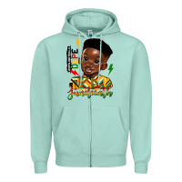 Seafoam juneteenth black boy Zipper Hoodie - HRA Design Shop