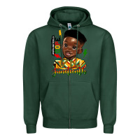 Sports Green juneteenth black boy Zipper Hoodie - HRA Design Shop