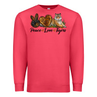 Cardinal Peace Love Tigers Premium Sweatshirt - LillyAllenDesigns