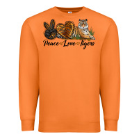 Carrot Peace Love Tigers Premium Sweatshirt - LillyAllenDesigns