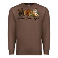 Chestnut Peace Love Tigers Premium Sweatshirt - LillyAllenDesigns