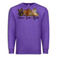 Purple Peace Love Tigers Premium Sweatshirt - LillyAllenDesigns