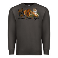 Smoke Peace Love Tigers Premium Sweatshirt - LillyAllenDesigns