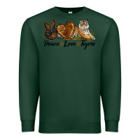 Sports Green Peace Love Tigers Premium Sweatshirt - LillyAllenDesigns