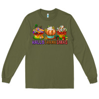 Army Green hallothanksmas cupcakes Long Sleeve Tee - texasbilliewilder