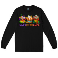 Black hallothanksmas cupcakes Long Sleeve Tee - texasbilliewilder