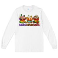 White hallothanksmas cupcakes Long Sleeve Tee - texasbilliewilder