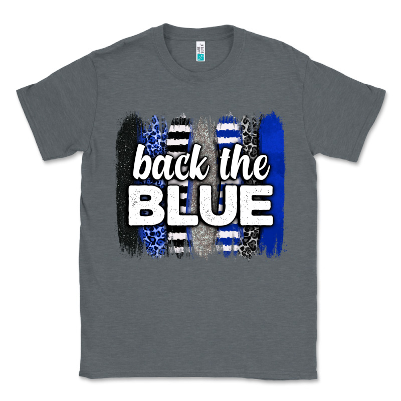 Back The Blue Brushstrokes Classic Tee by Neo Western | Teevron