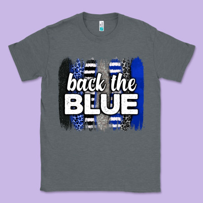 Back The Blue Brushstrokes Classic Tee Designed By Neo Western
