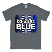 Charcoal Heather Back the blue brushstrokes Classic Tee - Neo Western