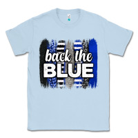 Dusty Blue Back the blue brushstrokes Classic Tee - Neo Western