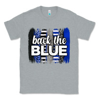 Heather Grey Back the blue brushstrokes Classic Tee - Neo Western