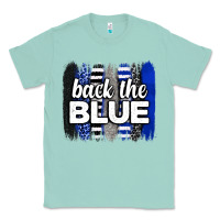 Seafoam Back the blue brushstrokes Classic Tee - Neo Western
