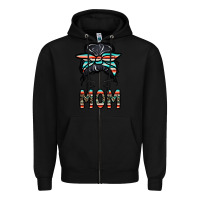 Black mom Zipper Hoodie - CowhideDigitalArt