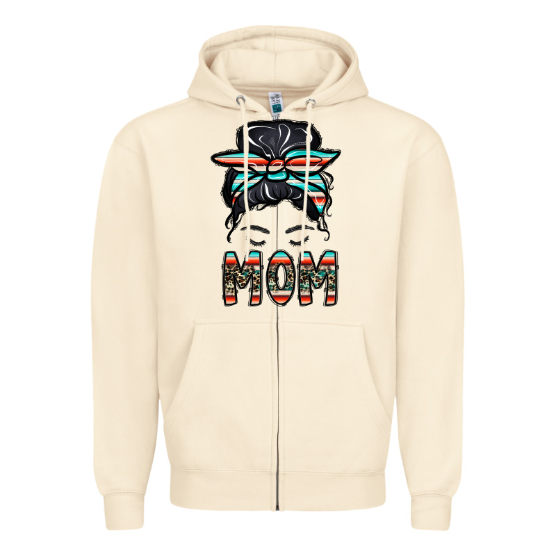 Mom Zipper Hoodie by CowhideDigitalArt | Teevron