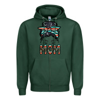 Sports Green mom Zipper Hoodie - CowhideDigitalArt